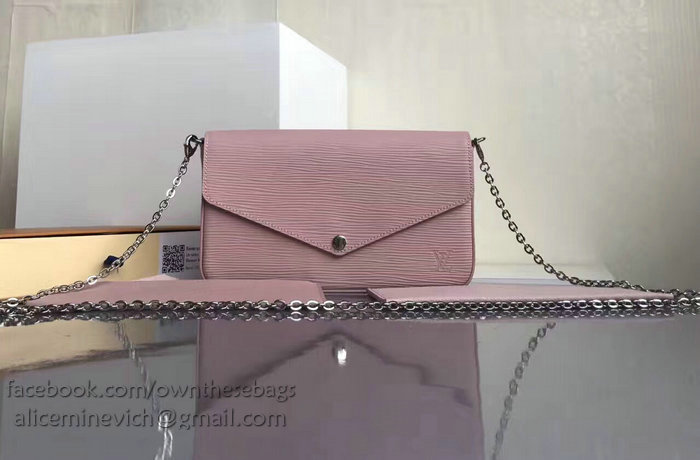 Louis Vuitton Epi Leather Pochette Felicie Rose Ballerine M62467