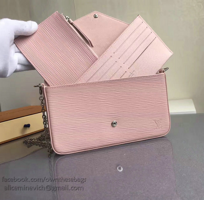 Louis Vuitton Epi Leather Pochette Felicie Rose Ballerine M62467