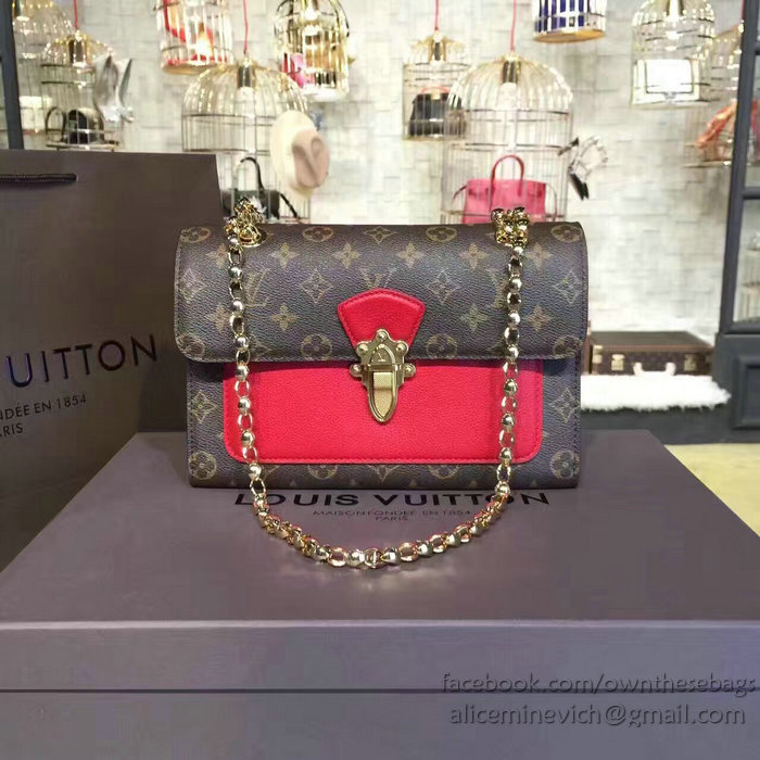 Louis Vuitton Monogram Canvas Victoire Bag Red M41731