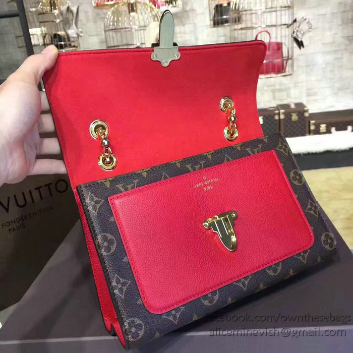 Louis Vuitton Monogram Canvas Victoire Bag Red M41731