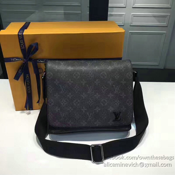 Louis Vuitton Monogram Eclipse Canvas District PM M44000