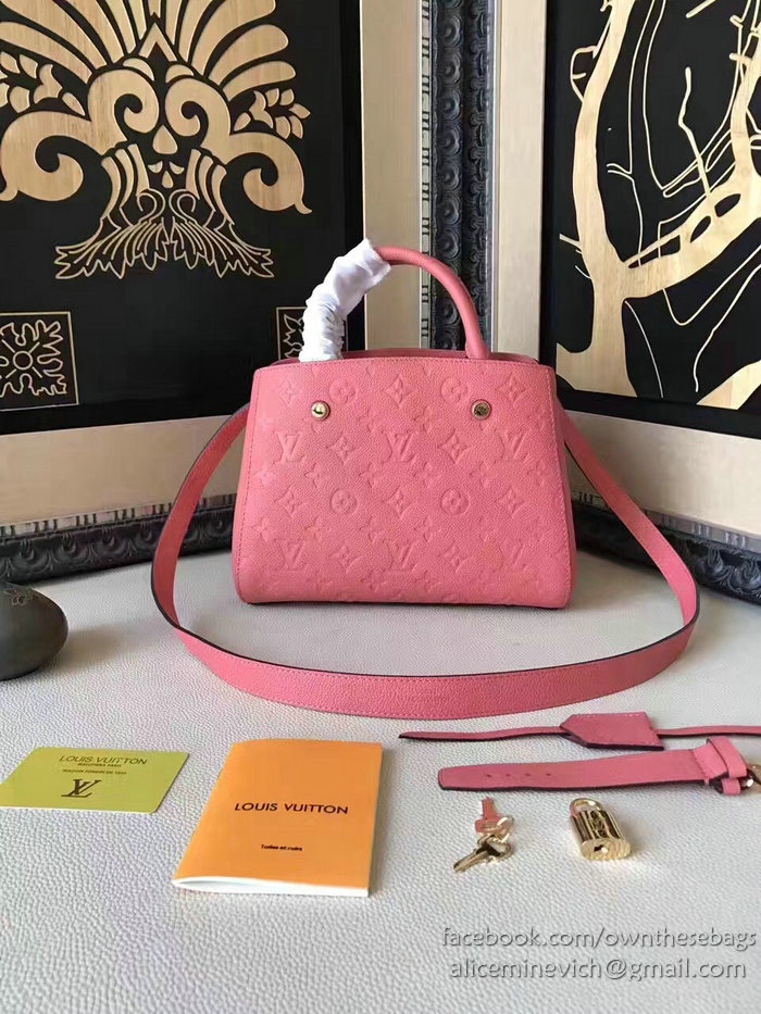 Louis Vuitton Monogram Empreinte Montaigne MM Hot Pink M42296