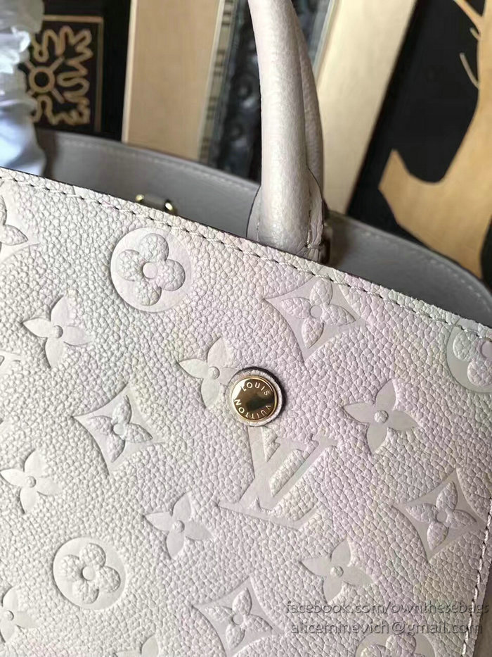 Louis Vuitton Monogram Empreinte Montaigne MM Light Grey M42296