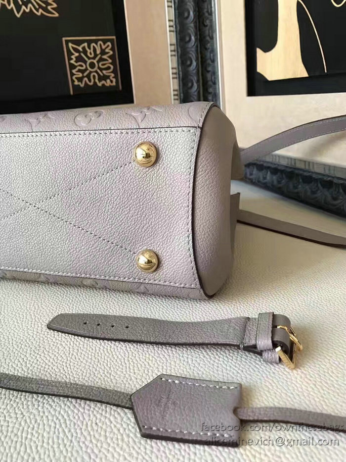 Louis Vuitton Monogram Empreinte Montaigne MM Light Grey M42296