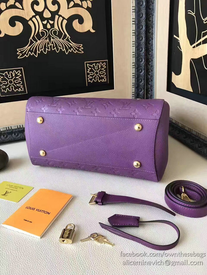 Louis Vuitton Monogram Empreinte Montaigne MM Purple M42296