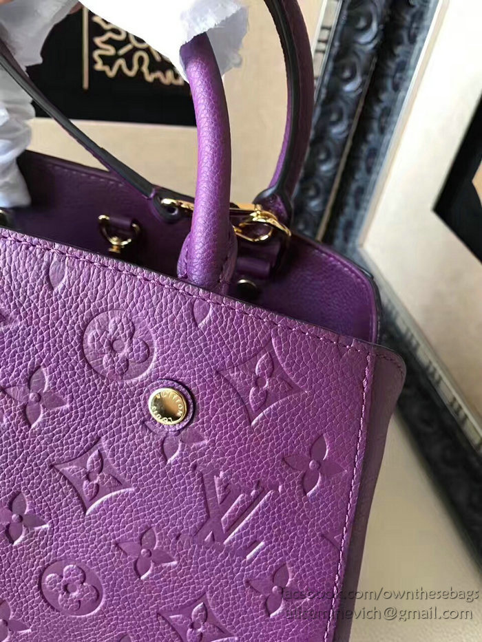 Louis Vuitton Monogram Empreinte Montaigne MM Purple M42296