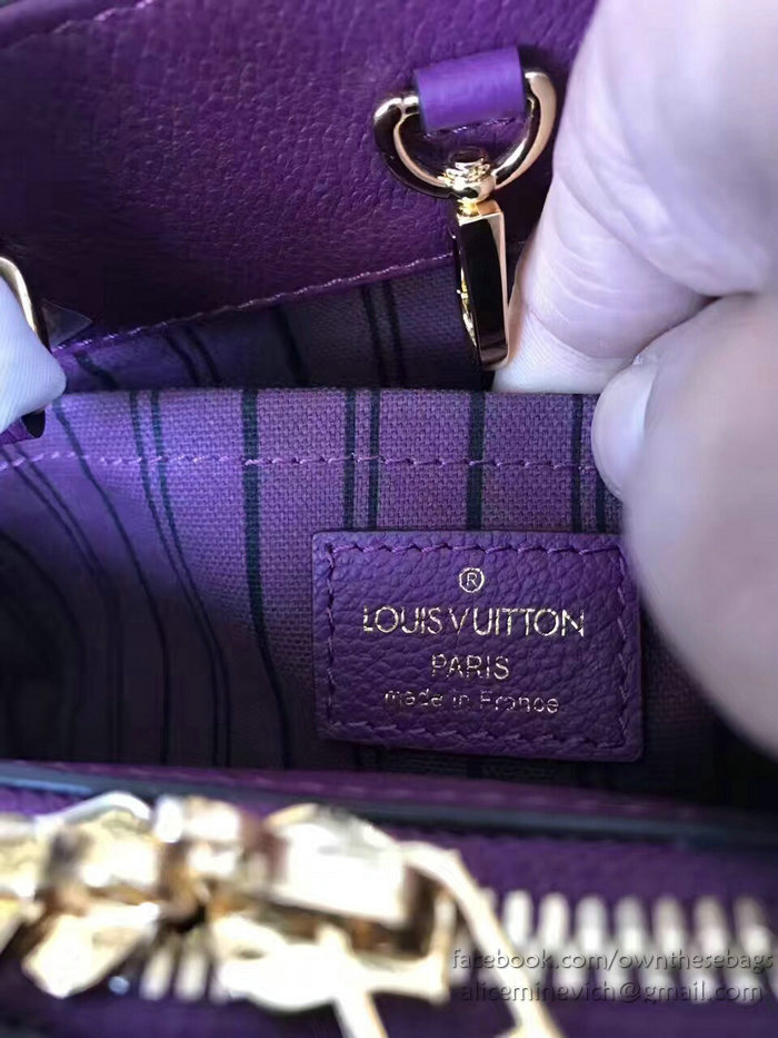 Louis Vuitton Monogram Empreinte Montaigne MM Purple M42296