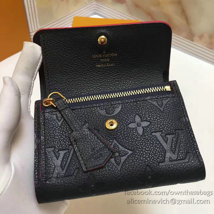 Louis Vuitton Monogram Empreinte Pont-neuf Compact Wallet Black M62184