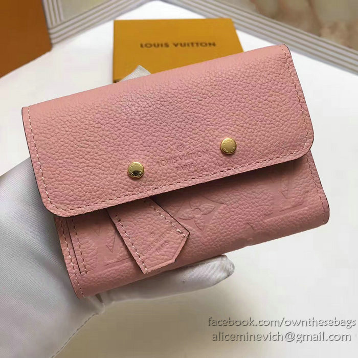 Louis Vuitton Monogram Empreinte Pont-neuf Compact Wallet Pink M62184