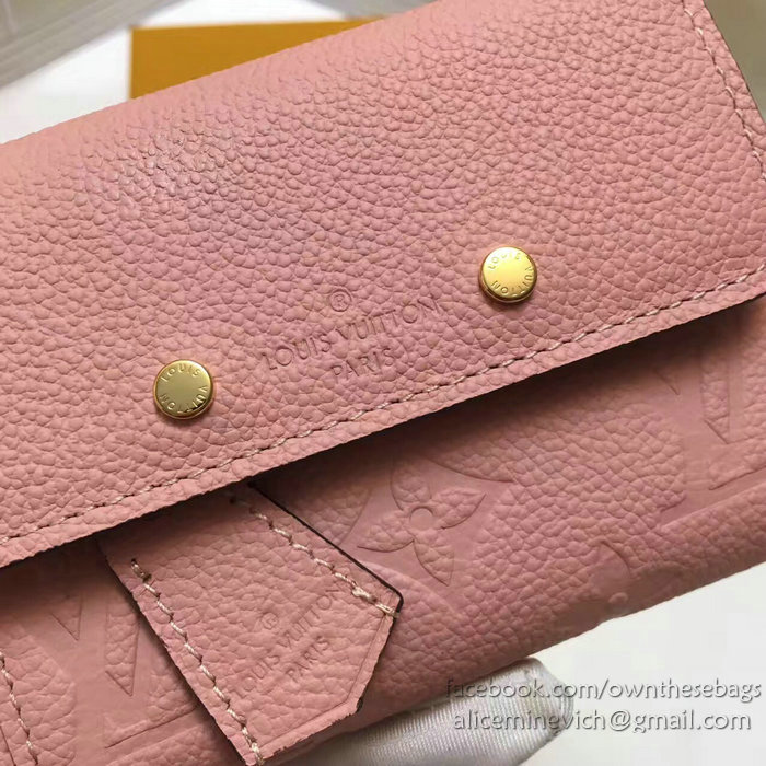 Louis Vuitton Monogram Empreinte Pont-neuf Compact Wallet Pink M62184