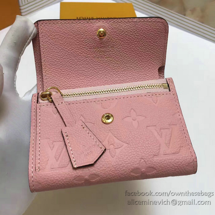 Louis Vuitton Monogram Empreinte Pont-neuf Compact Wallet Pink M62184