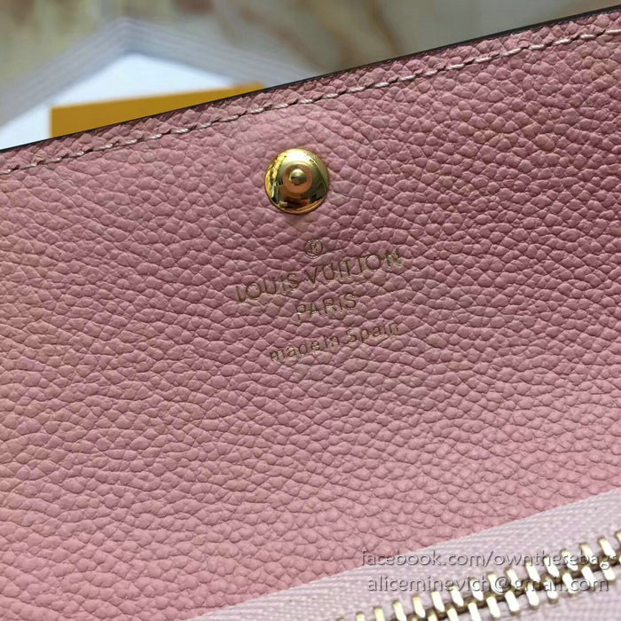 Louis Vuitton Monogram Empreinte Pont-neuf Compact Wallet Pink M62184