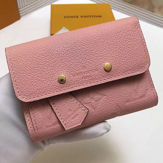 Louis Vuitton Monogram Empreinte Pont-neuf Compact Wallet Pink M62184