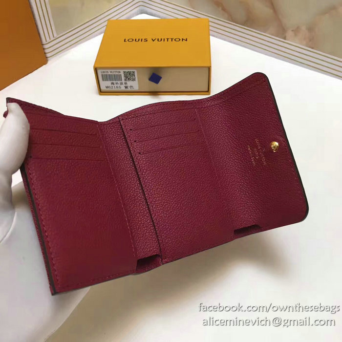 Louis Vuitton Monogram Empreinte Pont-neuf Compact Wallet Red M62184