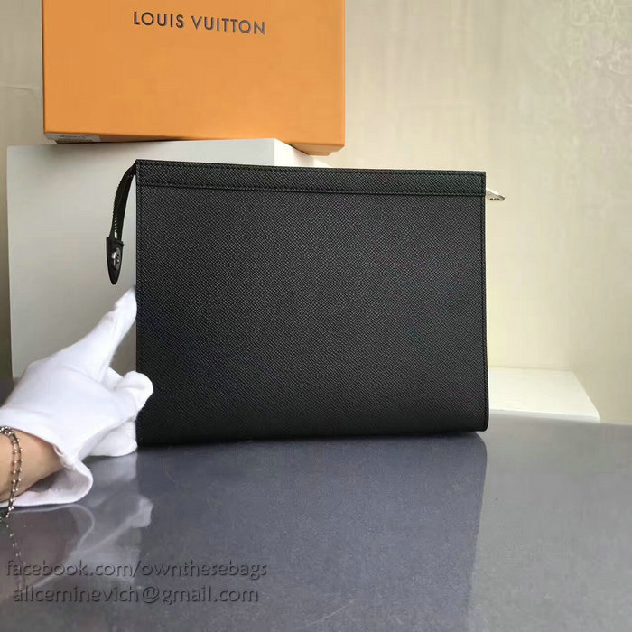 Louis Vuitton Taiga leather Pochette Voyage MM Black M30677