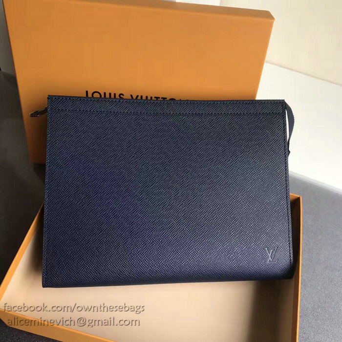 Louis Vuitton Taiga leather Pochette Voyage MM Indigo M30677