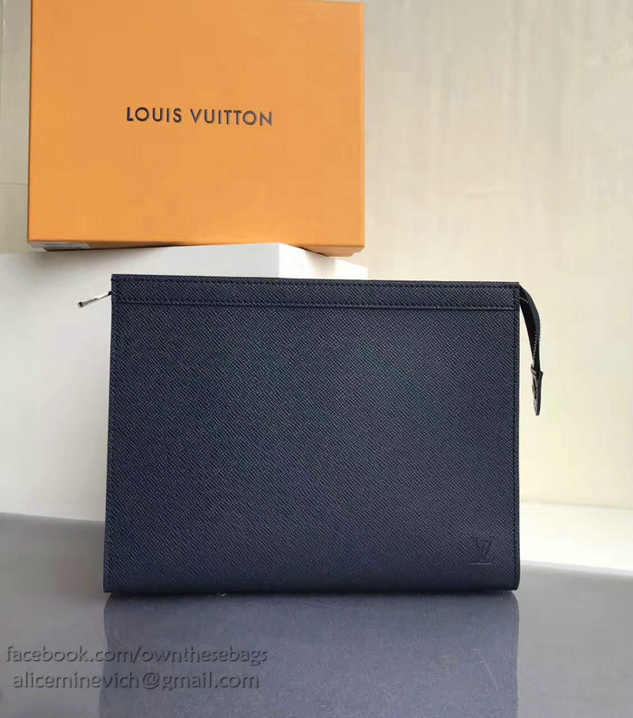 Louis Vuitton Taiga leather Pochette Voyage MM Indigo M30677