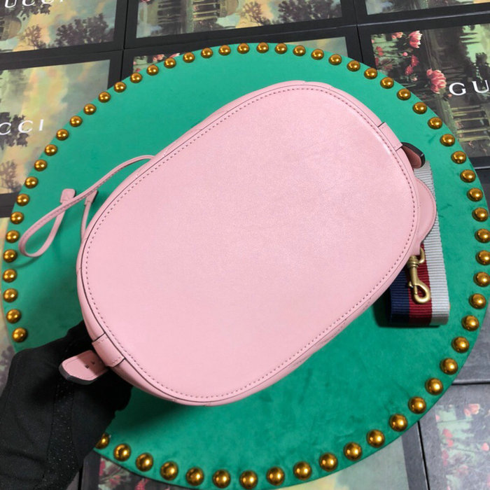 Gucci GG Marmont Leather Bucket Bag 476674 Pink