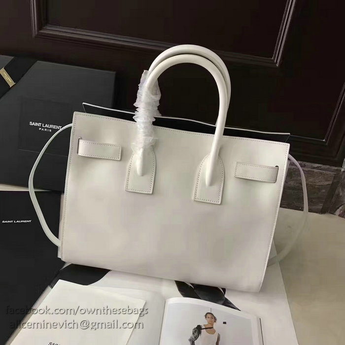 Saint Laurent Sac De Jour Souple Bag White 378299