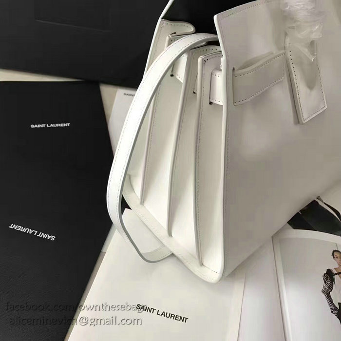 Saint Laurent Sac De Jour Souple Bag White 378299