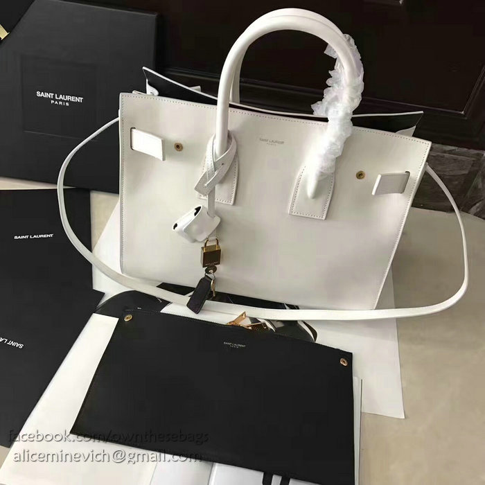 Saint Laurent Sac De Jour Souple Bag White 378299