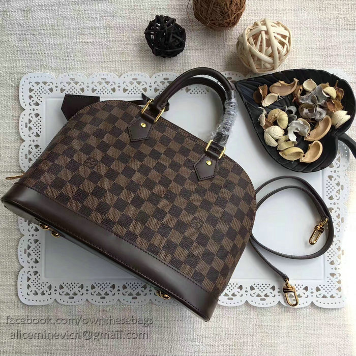 Louis Vuitton Damier Ebene Canvas Alma MM Bag N53151