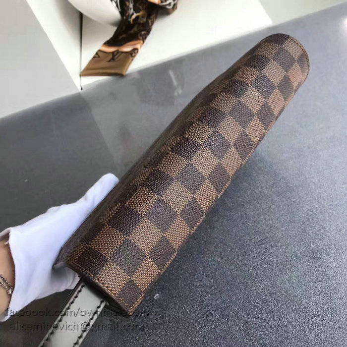 Louis Vuitton Damier Ebene Canvas Clutch Bag N51993