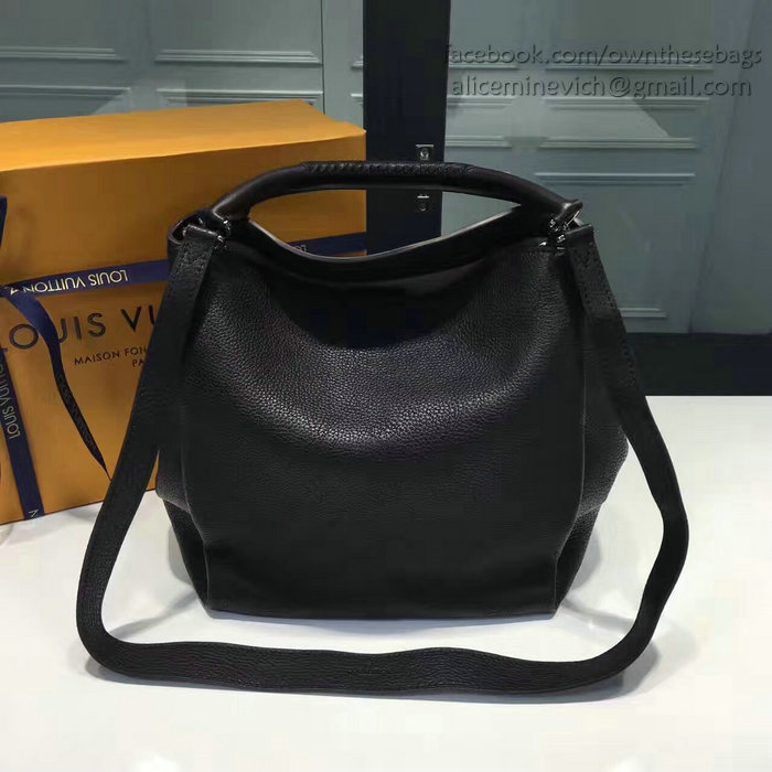 Louis Vuitton Mahina Calfskin Babylone PM Noir M50031