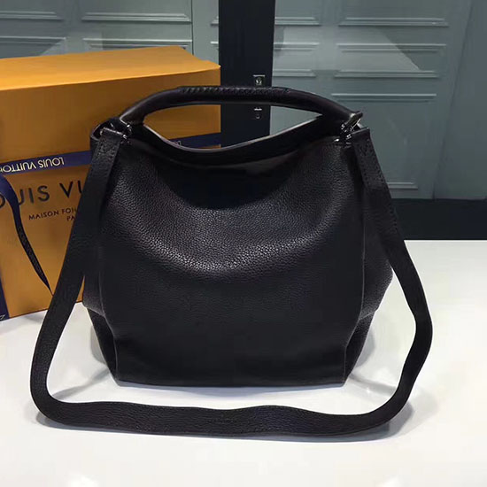 Louis Vuitton Mahina Calfskin Babylone PM Noir M50031