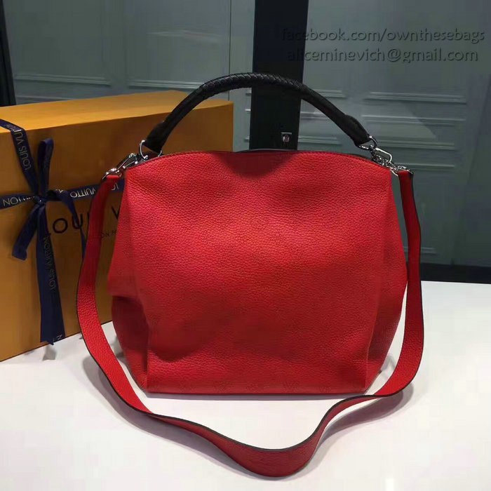 Louis Vuitton Mahina Calfskin Babylone PM Red M50031