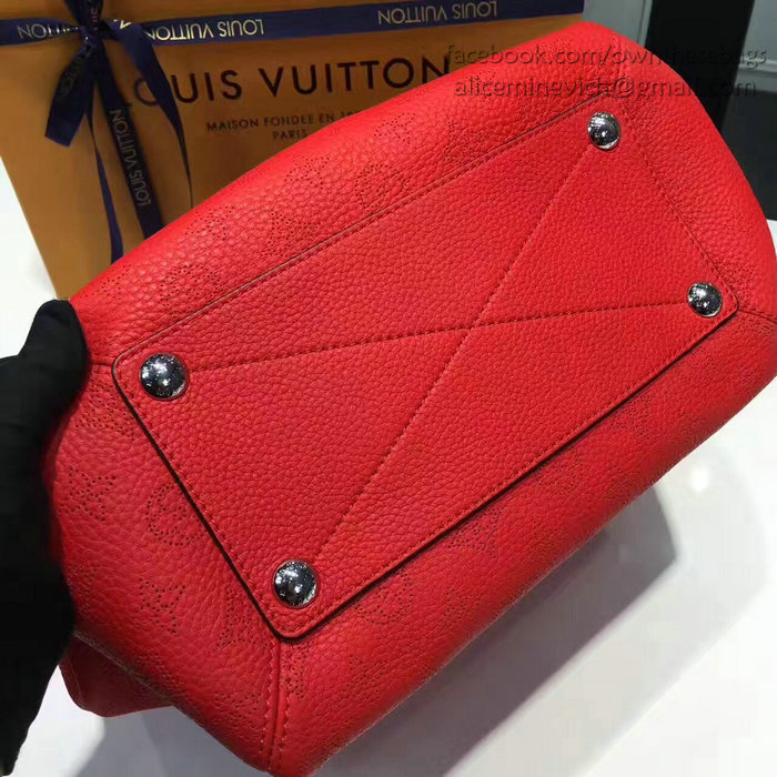 Louis Vuitton Mahina Calfskin Babylone PM Red M50031