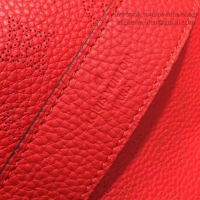 Louis Vuitton Mahina Calfskin Babylone PM Red M50031