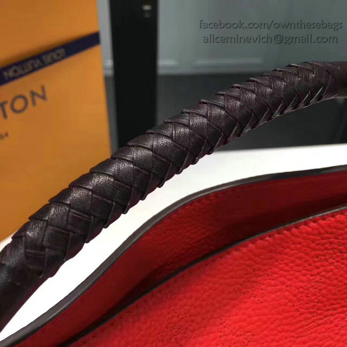 Louis Vuitton Mahina Calfskin Babylone PM Red M50031