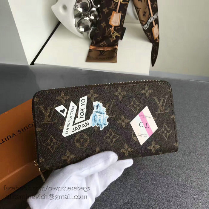 Louis Vuitton Monogram Canvas Zippy Wallet with Print M60017