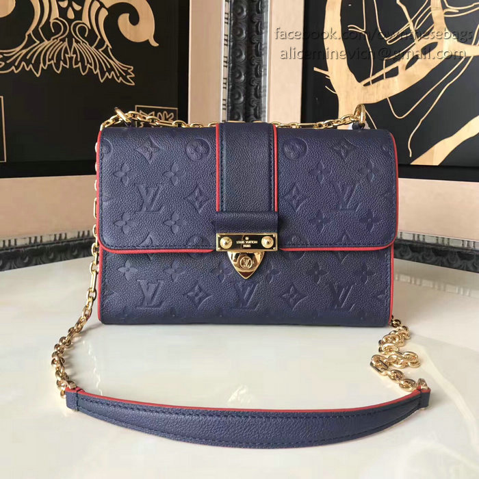 Louis Vuitton Monogram Empreinte Saint Sulpice PM Marine Rouge M43393