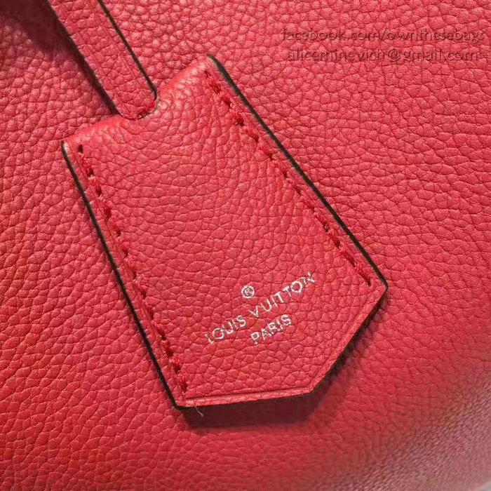 Louis Vuitton Soft Calfskin Lockme Bucket Red M54677