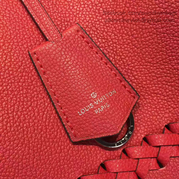 Louis Vuitton Soft calfskin Lockme Bucket Red M54681