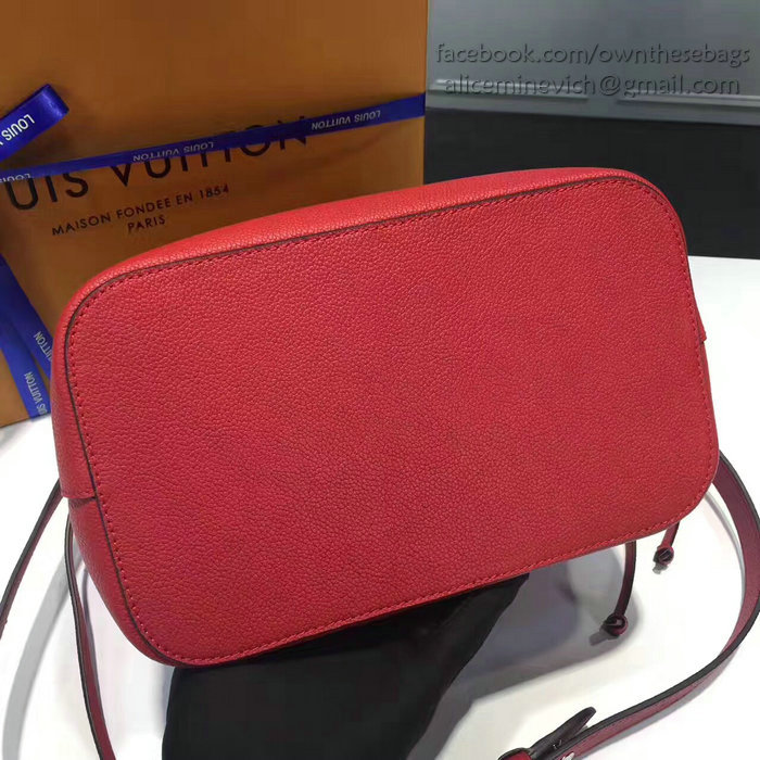 Louis Vuitton Soft calfskin Lockme Bucket Red M54681