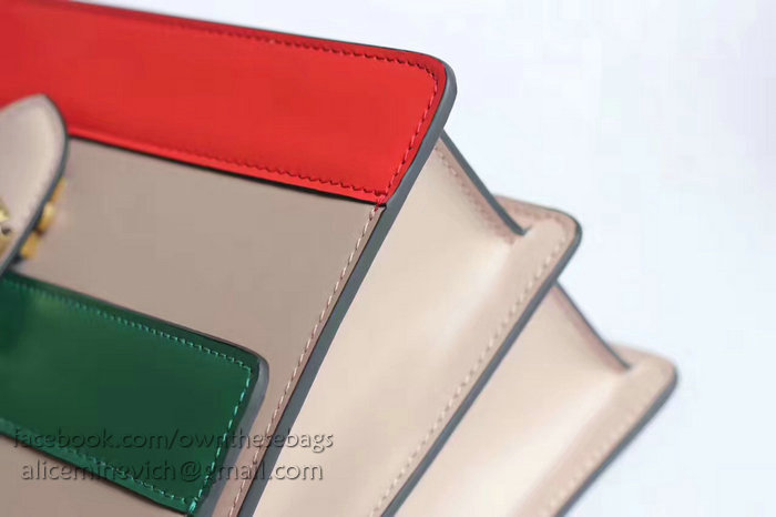 Gucci Dionysus Leather Top Handle Bag Orange/Green/Red 448075