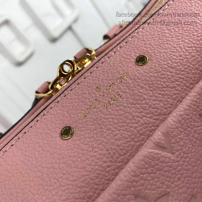 Louis Vuitton Monogram Empreinte Speedy Bandouliere Pink M42406