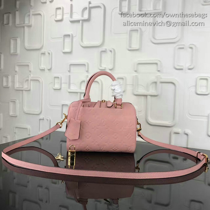 Louis Vuitton Monogram Empreinte Speedy Bandouliere Pink M42406