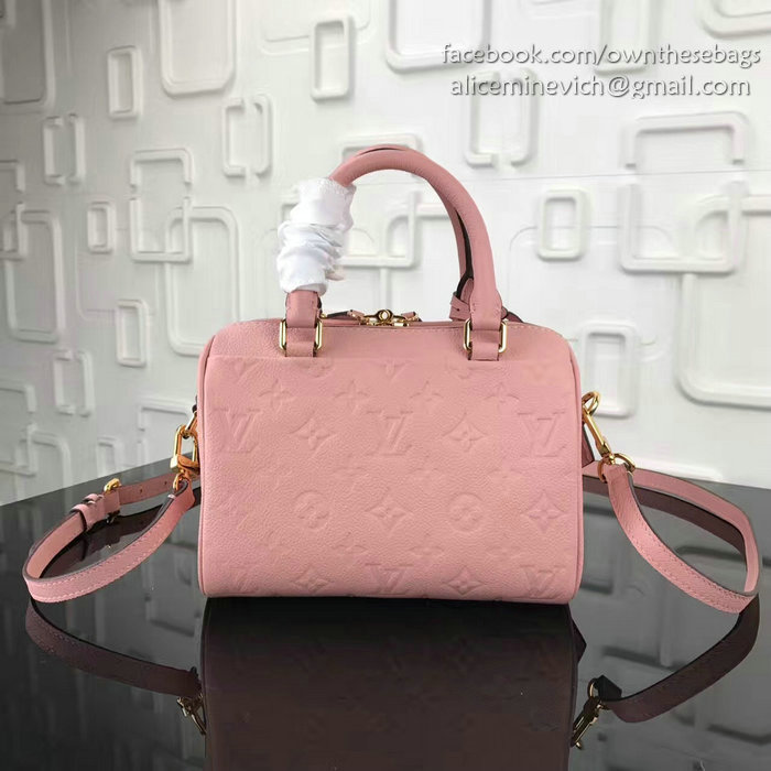 Louis Vuitton Monogram Empreinte Speedy Bandouliere Pink M42406