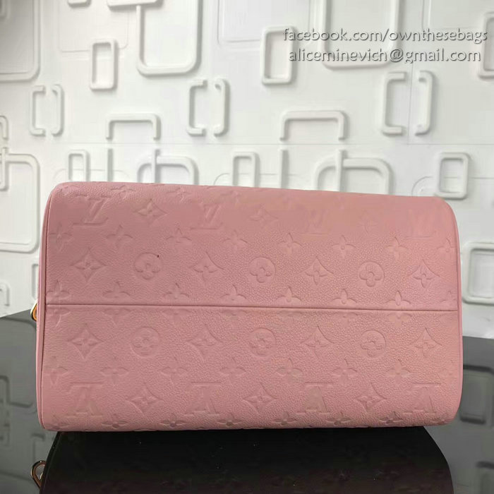 Louis Vuitton Monogram Empreinte Speedy Bandouliere Pink M42406