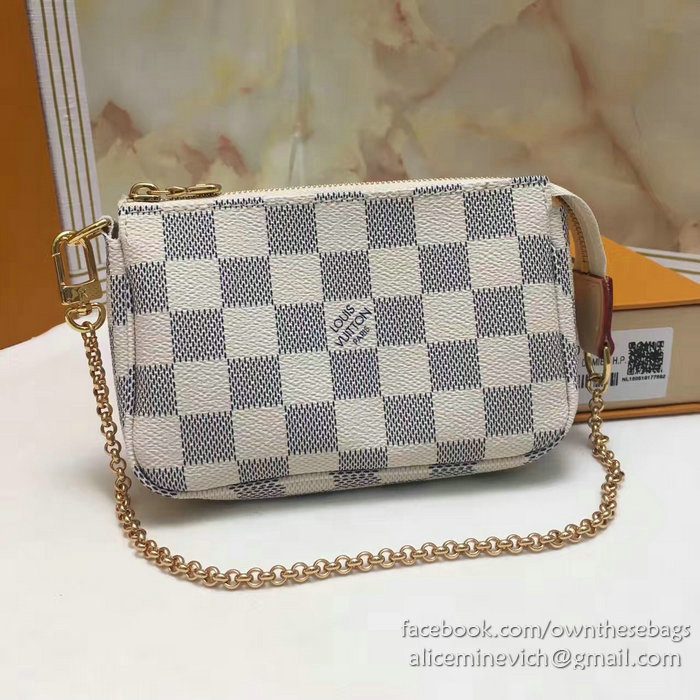 Louis Vuitton Damier Azur Canvas Mini Pochette Accessoires N58010