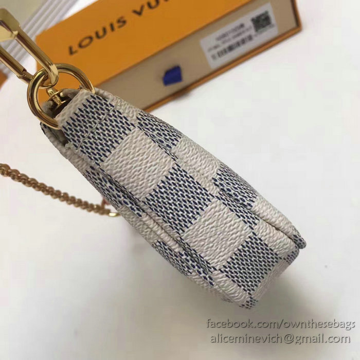 Louis Vuitton Damier Azur Canvas Mini Pochette Accessoires N58010