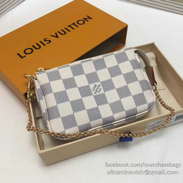 Louis Vuitton Damier Azur Canvas Mini Pochette Accessoires N58010