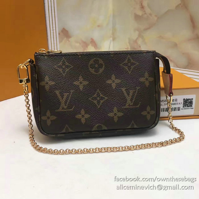 Louis Vuitton Monogram Canvas Mini Pochette Accessoires M58009