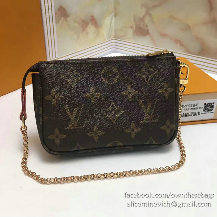 Louis Vuitton Monogram Canvas Mini Pochette Accessoires M58009