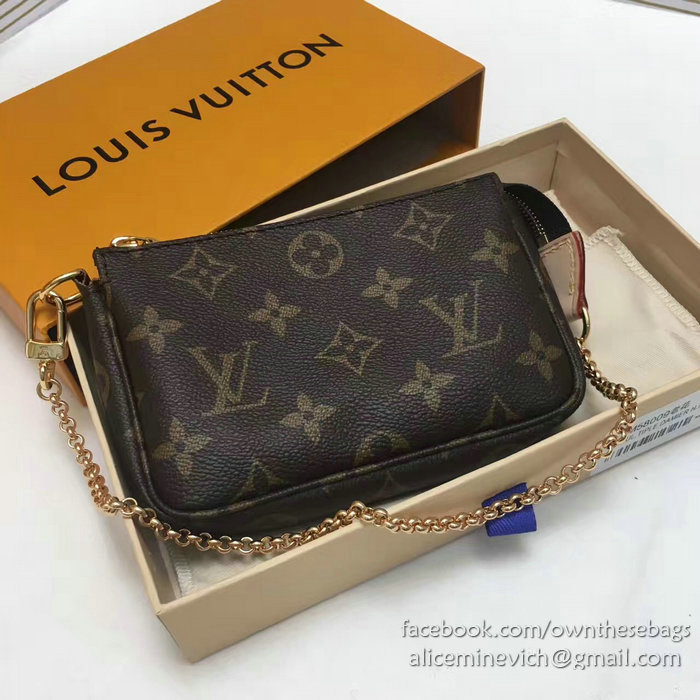 Louis Vuitton Monogram Canvas Mini Pochette Accessoires M58009