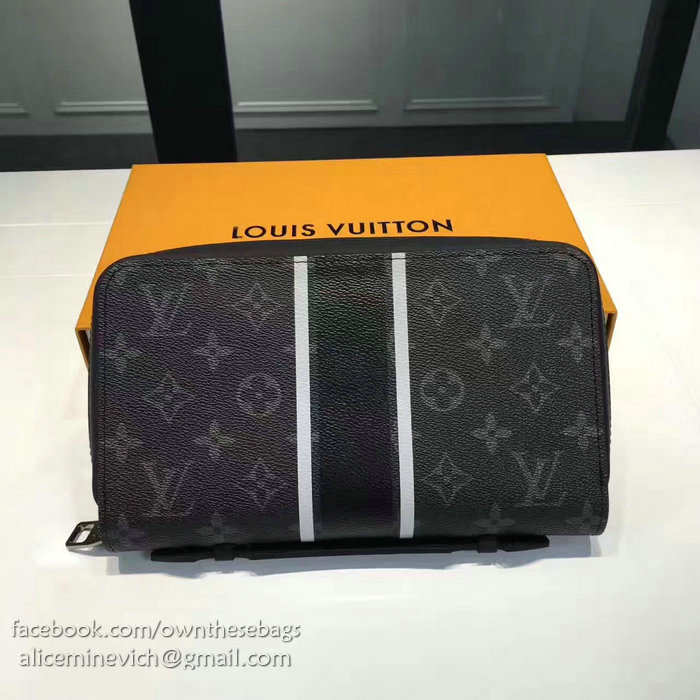 Louis Vuitton Monogram Eclipse Canvas Zippy XL Wallet N61698